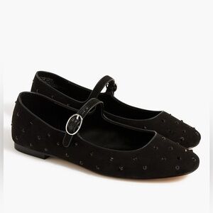 J CREW | 9.5 | Mary Jane Flats with Rhinestones